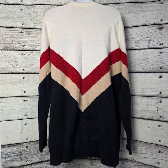 Daytrip Chevron Colorblock Button Cardigan Size L - Picture 5 of 7